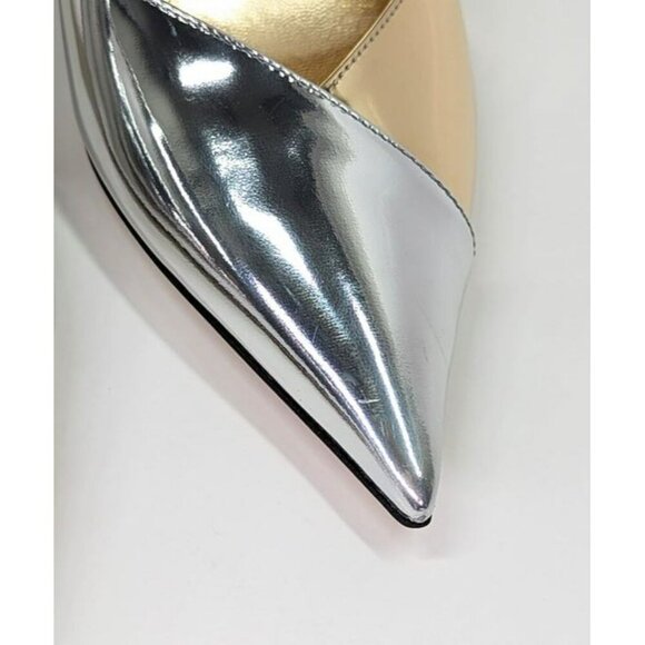 Jimmy Choo Women's Cass 95 Metallic Pointed Toe Pumps Size 38.5 (MSRP $950) - Picture 7 of 11